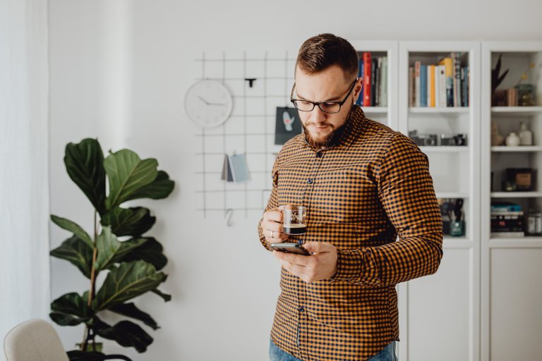 man with a smartphone