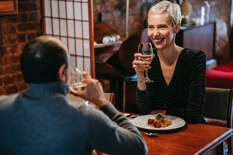 a couple at the restaurant