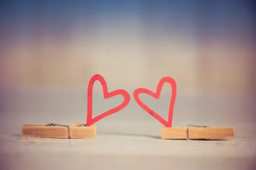 two paper hearts